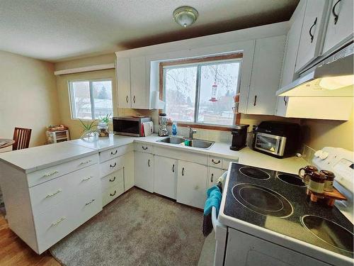 147 Mount Pleasant Drive, Camrose, AB - Indoor Photo Showing Kitchen With Double Sink