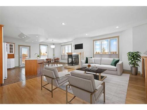 262 Addington Drive, Red Deer, AB - Indoor Photo Showing Living Room With Fireplace