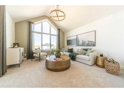 927 Langholm Drive Se, Airdrie, AB - Indoor Photo Showing Living Room