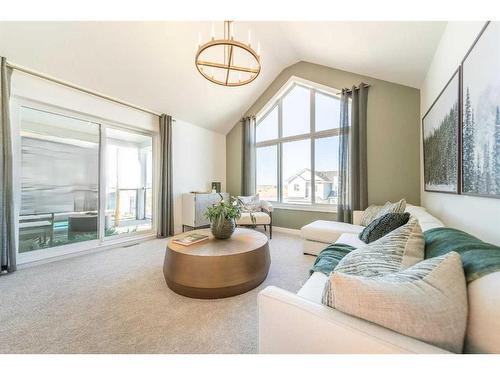 927 Langholm Drive Se, Airdrie, AB - Indoor Photo Showing Living Room