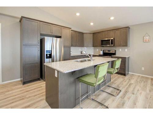 23 Golden Crescent, Red Deer, AB - Indoor Photo Showing Kitchen With Stainless Steel Kitchen With Double Sink