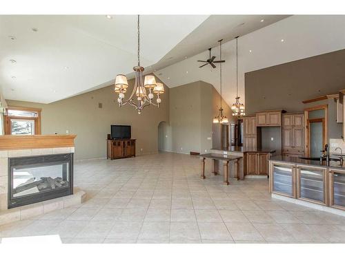 38423 Range Road 282, Rural Red Deer County, AB - Indoor With Fireplace