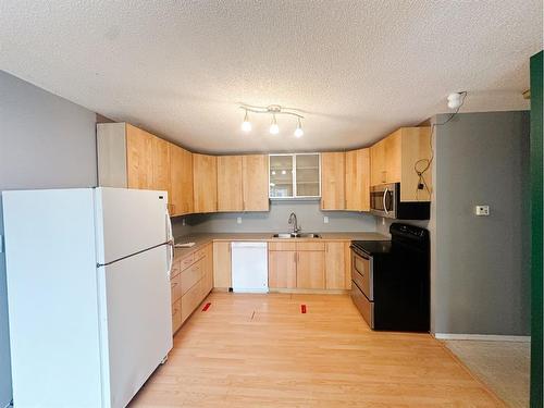 5731 56 Street, Rocky Mountain House, AB - Indoor Photo Showing Kitchen With Double Sink