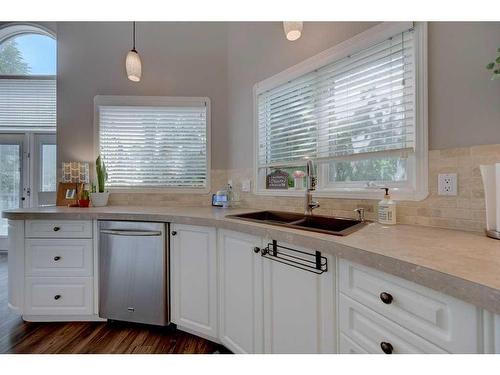 111 Anquetel Street, Red Deer, AB - Indoor Photo Showing Kitchen With Double Sink