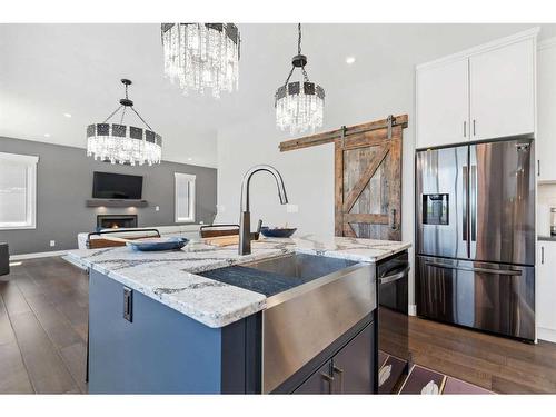 1 Toal Close, Red Deer, AB - Indoor Photo Showing Kitchen With Stainless Steel Kitchen With Upgraded Kitchen