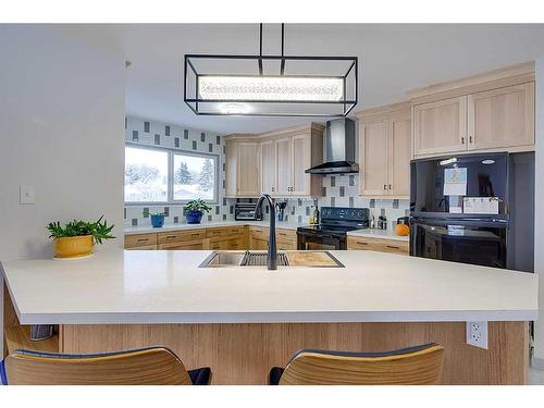 3703 50A Street, Red Deer, AB - Indoor Photo Showing Kitchen With Double Sink