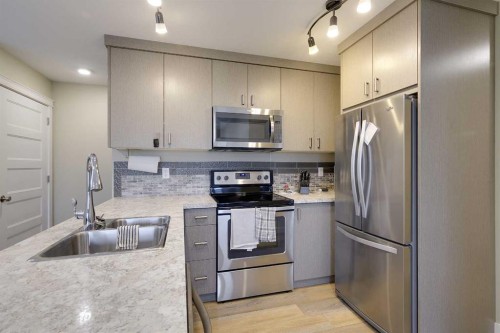 471 Townsend Street, Red Deer, AB - Indoor Photo Showing Kitchen With Double Sink With Upgraded Kitchen