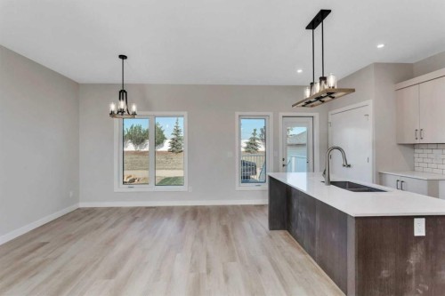 101 Aztec Crescent, Blackfalds, AB - Indoor Photo Showing Kitchen With Double Sink With Upgraded Kitchen