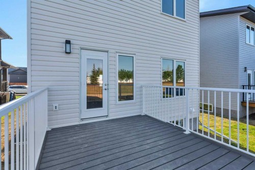 101 Aztec Crescent, Blackfalds, AB - Outdoor With Deck Patio Veranda With Exterior