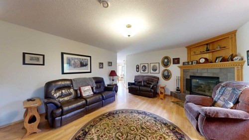 18320 Twp 39-0, Botha, AB - Indoor Photo Showing Living Room With Fireplace