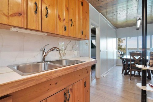 57 Grand Avenue, Norglenwold, AB - Indoor Photo Showing Kitchen With Double Sink