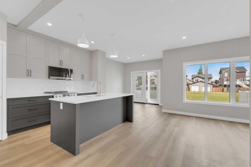 114 Palmer Circle, Blackfalds, AB - Indoor Photo Showing Kitchen With Upgraded Kitchen