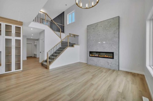 47 Everson Close, Red Deer, AB - Indoor With Fireplace