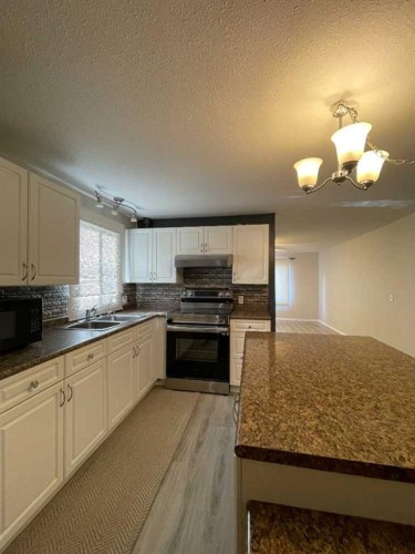 202 Railway Avenue, Veteran, AB - Indoor Photo Showing Kitchen With Double Sink