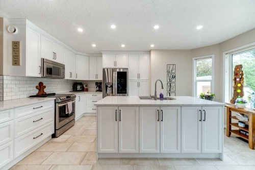 13 Dillon Close, Red Deer, AB - Indoor Photo Showing Kitchen With Upgraded Kitchen
