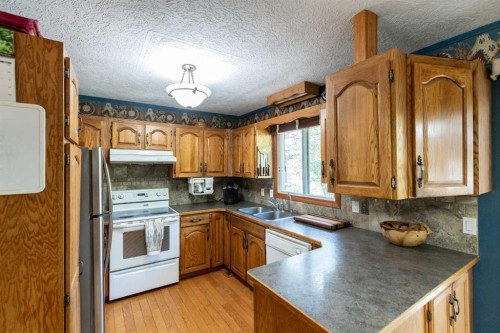 128 Norby Crescent, Red Deer, AB - Indoor Photo Showing Kitchen With Double Sink