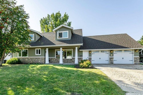 33 Fairway Drive, Lacombe, AB - Outdoor With Deck Patio Veranda With Facade