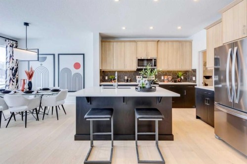 416 Legacy Circle Se, Calgary, AB - Indoor Photo Showing Kitchen With Upgraded Kitchen