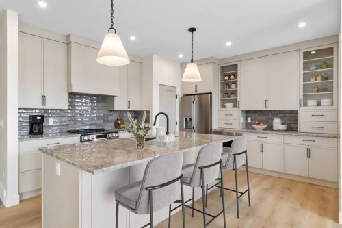 10 Aura Drive, Blackfalds, AB - Indoor Photo Showing Kitchen With Upgraded Kitchen