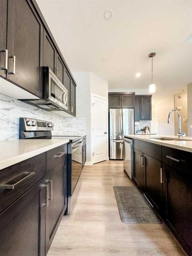 4438 Van Eaton Way, Clive, AB - Indoor Photo Showing Kitchen With Stainless Steel Kitchen With Upgraded Kitchen