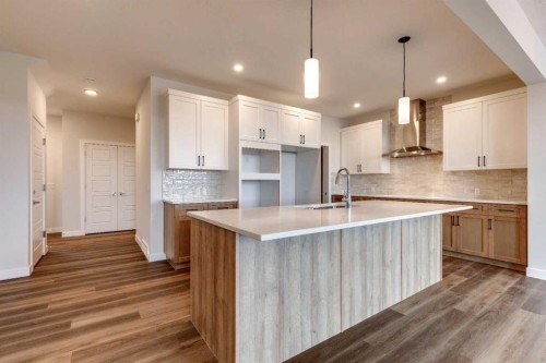 199 Sora Terrace Se, Calgary, AB - Indoor Photo Showing Kitchen With Upgraded Kitchen