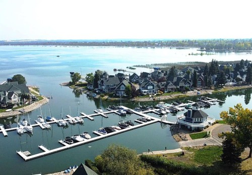 108 Marina Bay Court, Sylvan Lake, AB - Outdoor With Body Of Water With View