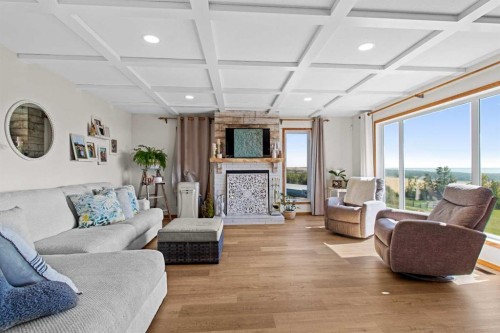 40017 Rr23, Rural Lacombe County, AB - Indoor Photo Showing Living Room With Fireplace