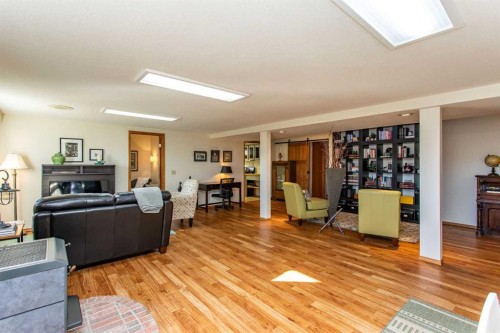 37 Wildrose Street, Rural Lacombe County, AB - Indoor With Fireplace