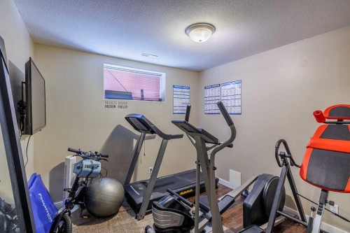 65 Fern Glade Crescent, Sylvan Lake, AB - Indoor Photo Showing Gym Room