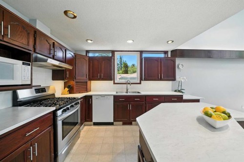 4758 56 Street, Red Deer, AB - Indoor Photo Showing Kitchen With Double Sink With Upgraded Kitchen