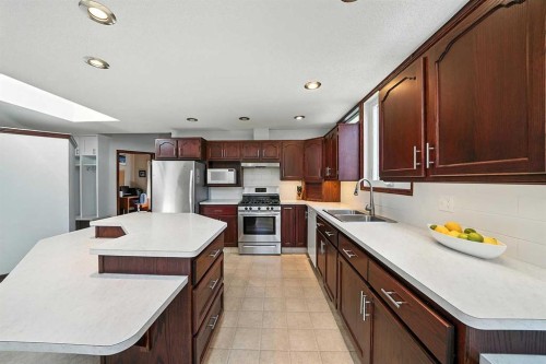 4758 56 Street, Red Deer, AB - Indoor Photo Showing Kitchen With Double Sink