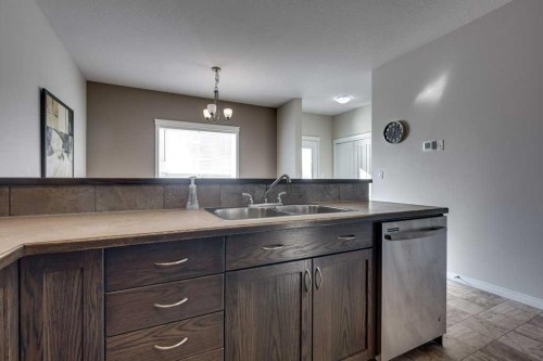 111-50 Lucky Place, Sylvan Lake, AB - Indoor Photo Showing Kitchen With Double Sink