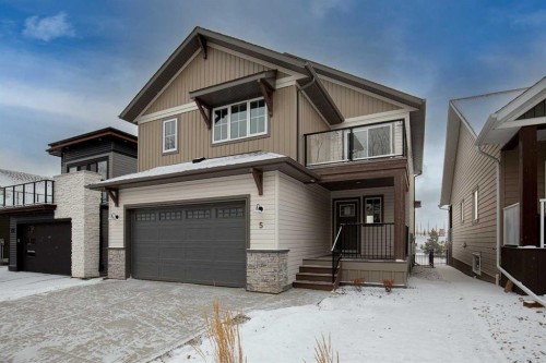 5 Songbird Green, Sylvan Lake, AB - Outdoor With Balcony With Facade