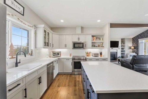 118-44101 Range Road 214, Rural Camrose County, AB - Indoor Photo Showing Kitchen With Stainless Steel Kitchen With Upgraded Kitchen