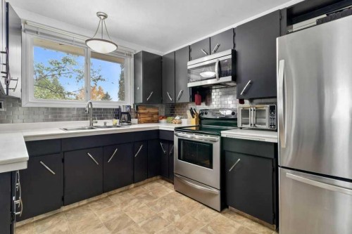 9 Ockley Close, Red Deer, AB - Indoor Photo Showing Kitchen With Double Sink