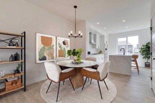 612 Buffaloberry Manor Se, Calgary, AB - Indoor Photo Showing Dining Room