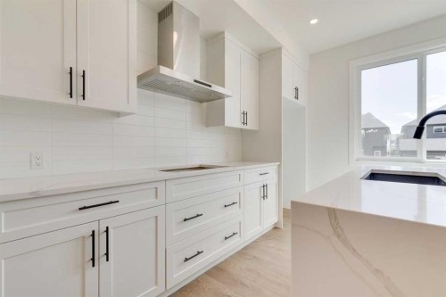 612 Buffaloberry Manor Se, Calgary, AB - Indoor Photo Showing Kitchen
