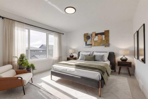 612 Buffaloberry Manor Se, Calgary, AB - Indoor Photo Showing Bedroom