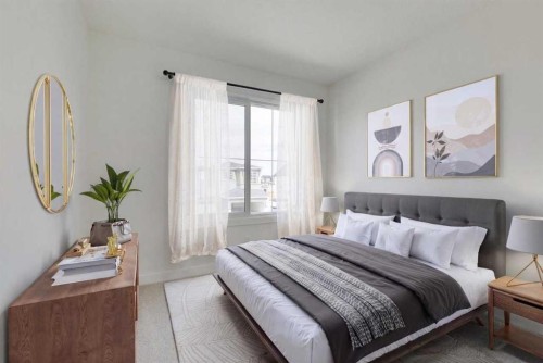 612 Buffaloberry Manor Se, Calgary, AB - Indoor Photo Showing Bedroom