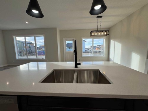 38 Tagish Avenue, Red Deer, AB - Indoor Photo Showing Kitchen With Double Sink