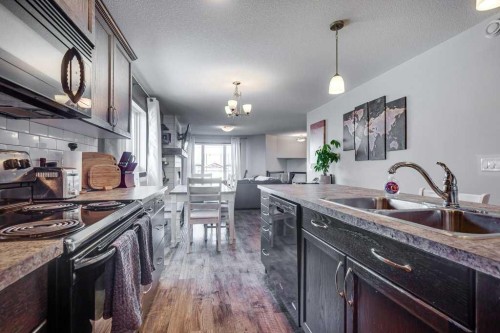 13 Adina Close, Blackfalds, AB - Indoor Photo Showing Kitchen With Double Sink