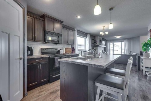 13 Adina Close, Blackfalds, AB - Indoor Photo Showing Kitchen With Double Sink With Upgraded Kitchen