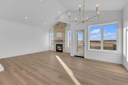 59 Everson Close, Red Deer, AB - Indoor Photo Showing Other Room With Fireplace