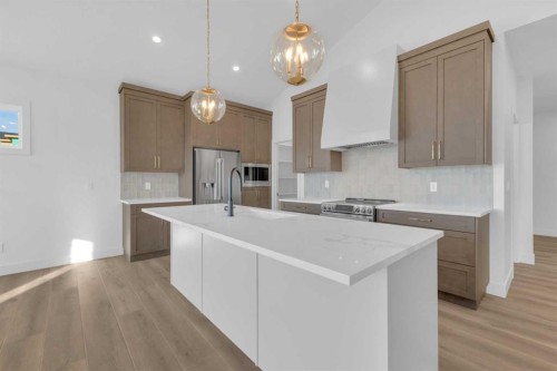 59 Everson Close, Red Deer, AB - Indoor Photo Showing Kitchen With Stainless Steel Kitchen With Upgraded Kitchen