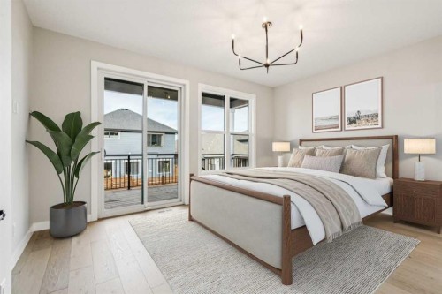 644 Shawnee Terrace Sw, Calgary, AB - Indoor Photo Showing Bedroom