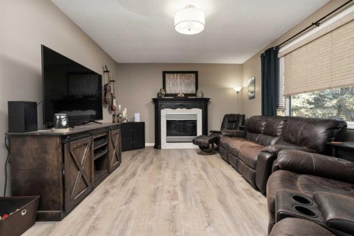 20459 484 Township, Rural Camrose County, AB - Indoor Photo Showing Living Room With Fireplace