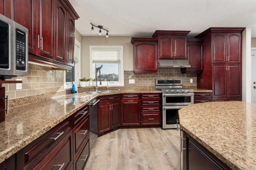 20459 484 Township, Rural Camrose County, AB - Indoor Photo Showing Kitchen With Double Sink