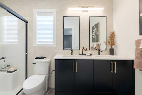 186 Bridgeport Circle West, Chestermere, AB - Indoor Photo Showing Bathroom