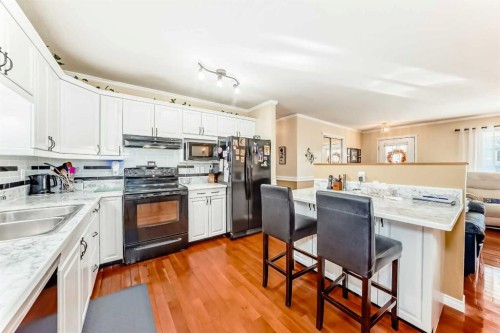 4514 54A Ave Cres, Innisfail, AB - Indoor Photo Showing Kitchen With Double Sink