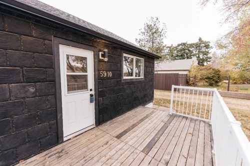 5910 50 Avenue, Stettler, AB - Outdoor With Deck Patio Veranda With Exterior